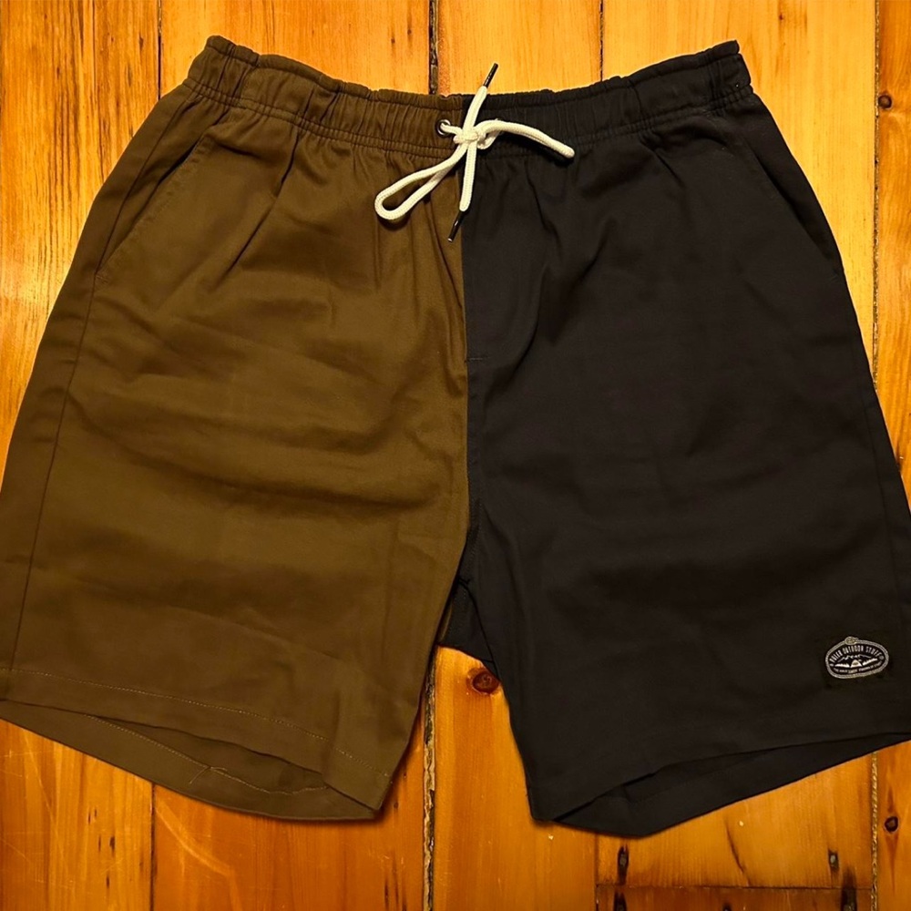 NWT Poler Dusty Short, Split Dirt Brown and Black